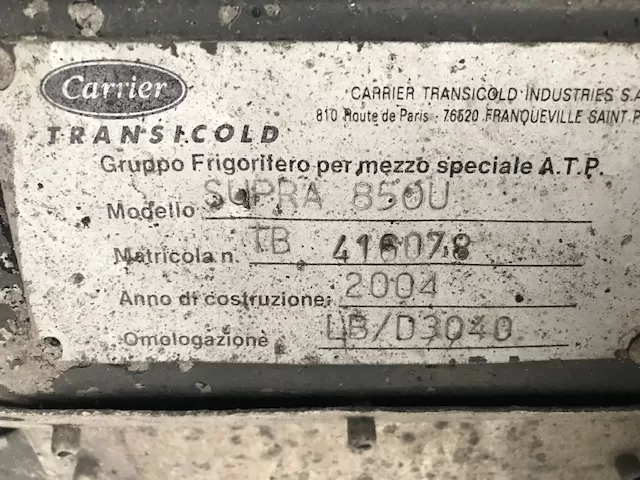 BIGA OMAR ISOTERMICA Gruppo frigo Carrier 850| Avi Volvo Rimini